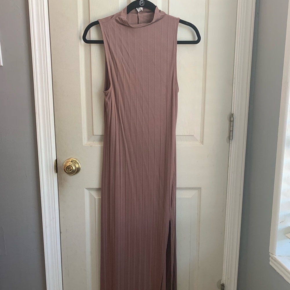 Aritzia Wilfred free LEO dress deep taupe
